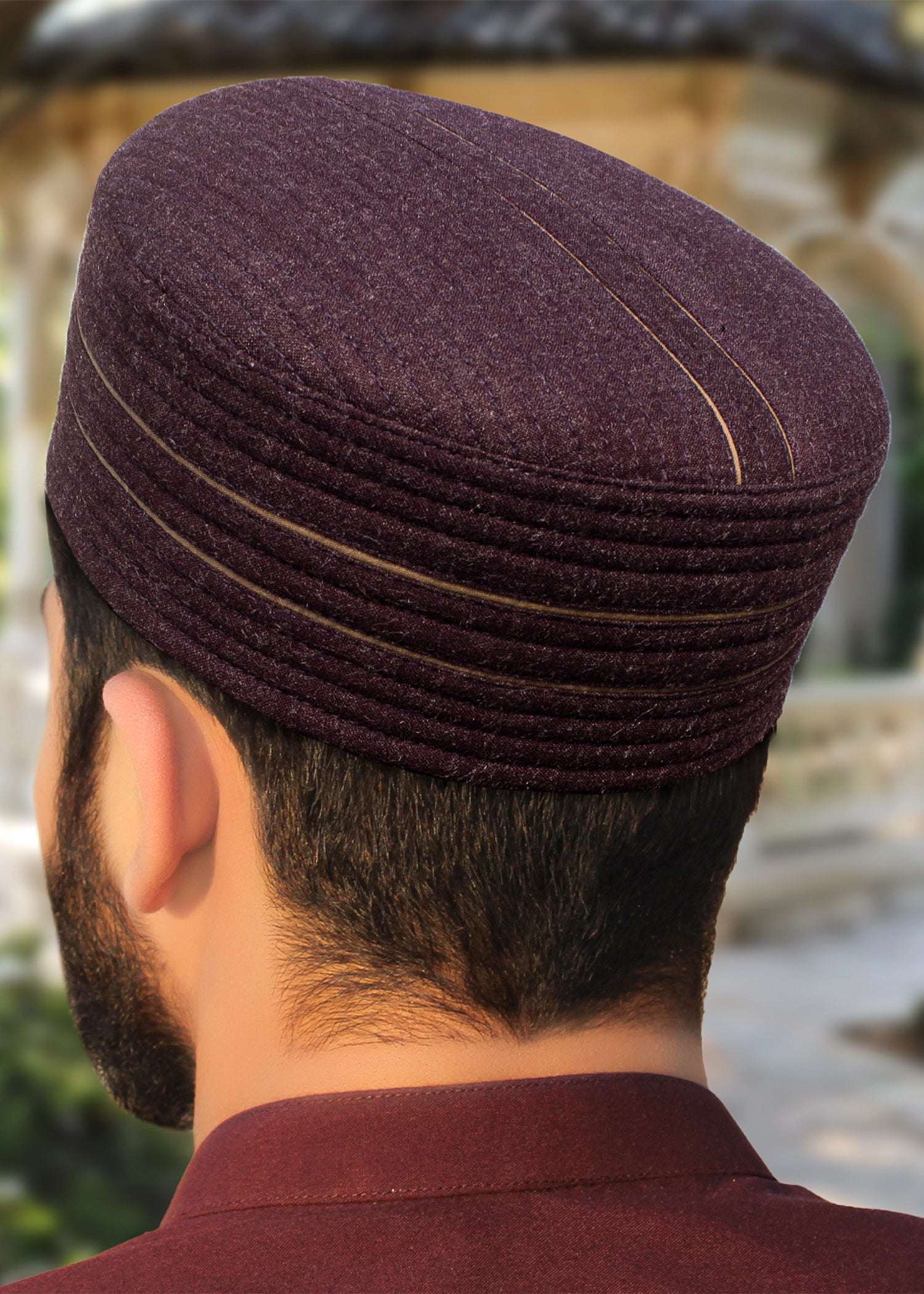 Ember two-tone kufi prayer cap for men, shown in every available color