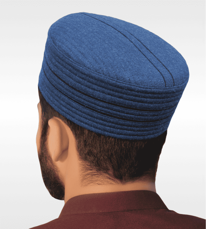 Zenith structured kufi prayer cap for men, side-facing product shot