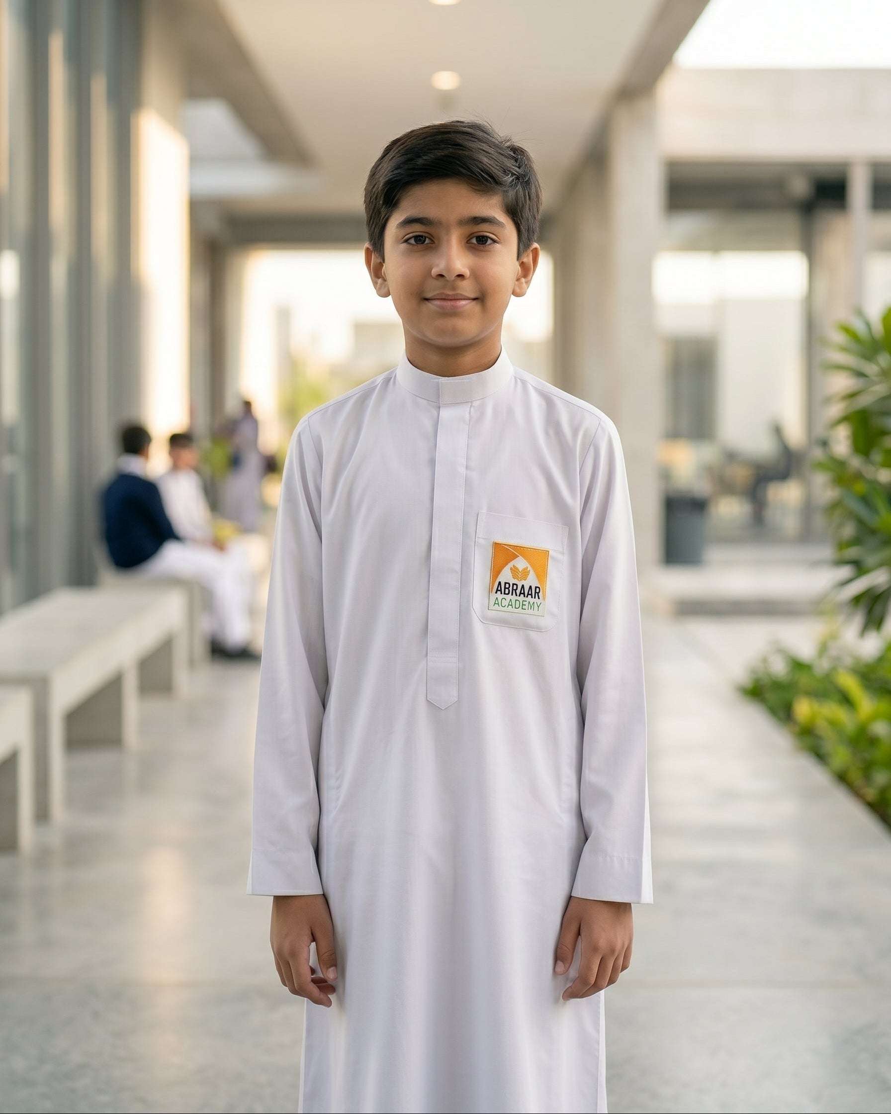 Official Abraar Academy white uniform thobe, a further look at the fit