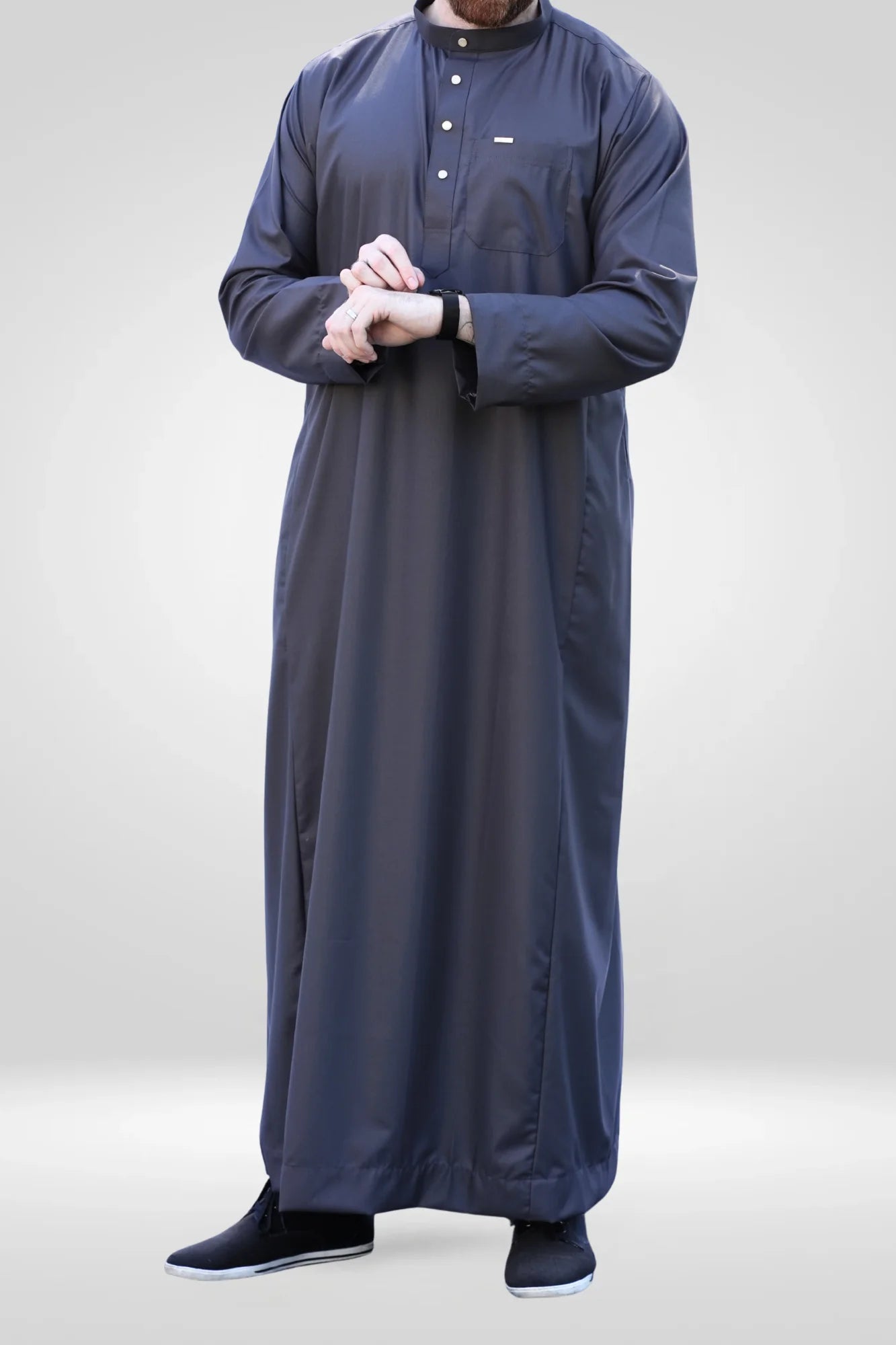 Basic Gray Thobe, Essential Professional Wear, Chicago US Market.