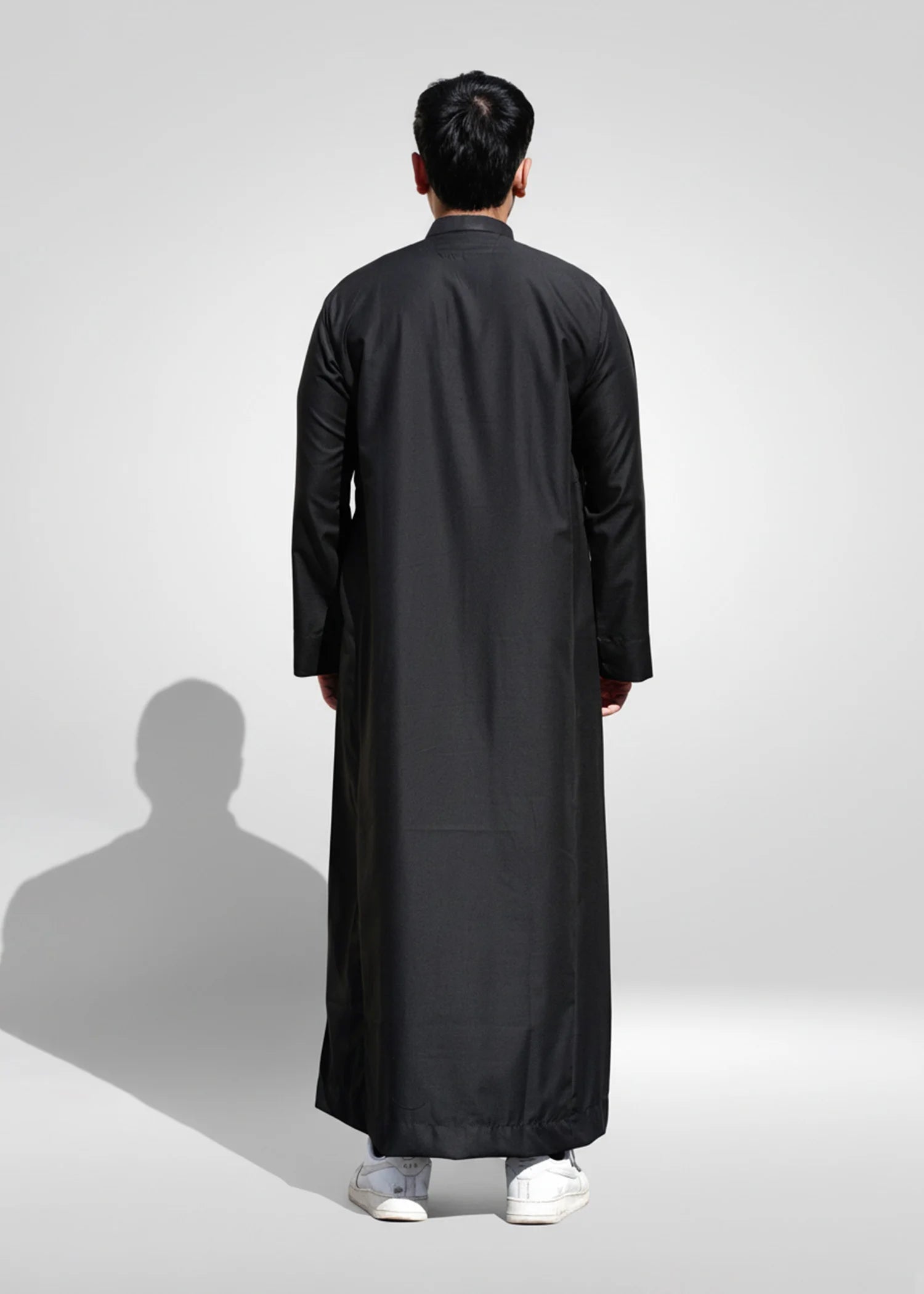 Essential Black Islamic Attire, Full-Length Thobe, California.