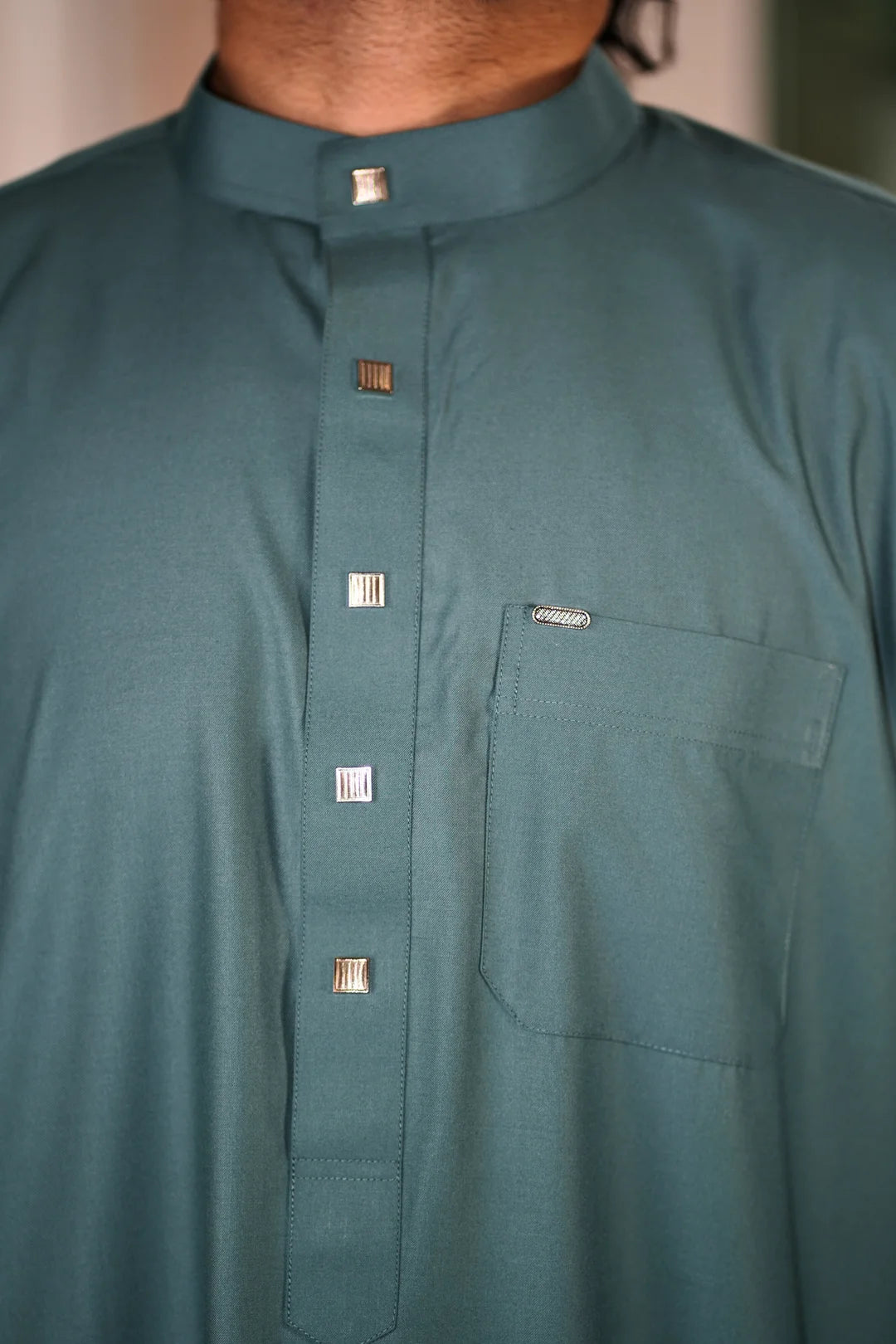 Plain Muslim Jubba, Mandarin Collar, Year-Round Modest Wear, New York.