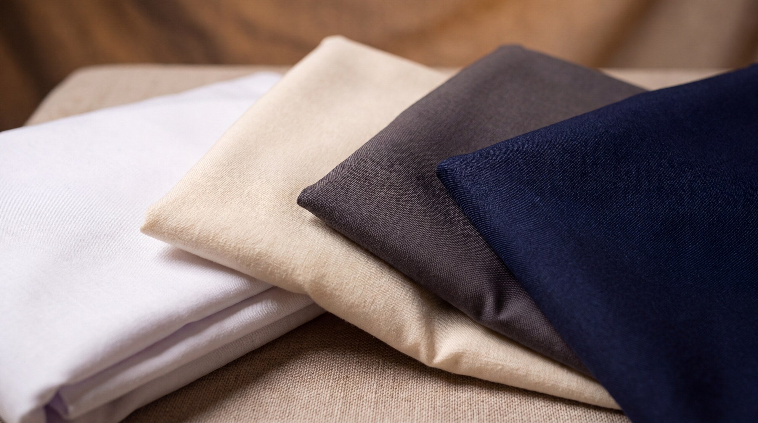 Four thobes showing different fabric textures