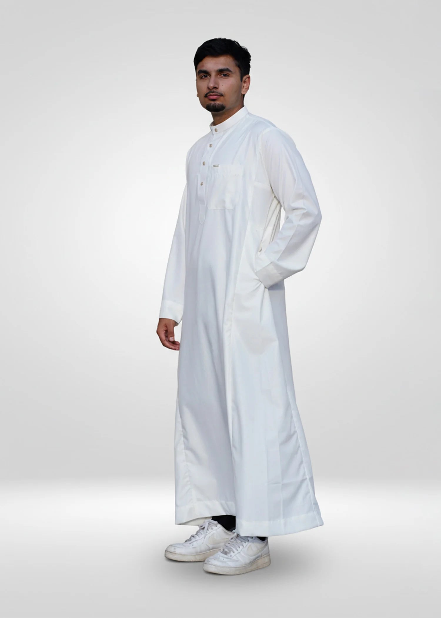 Plain Cream Adult Thobe for Men