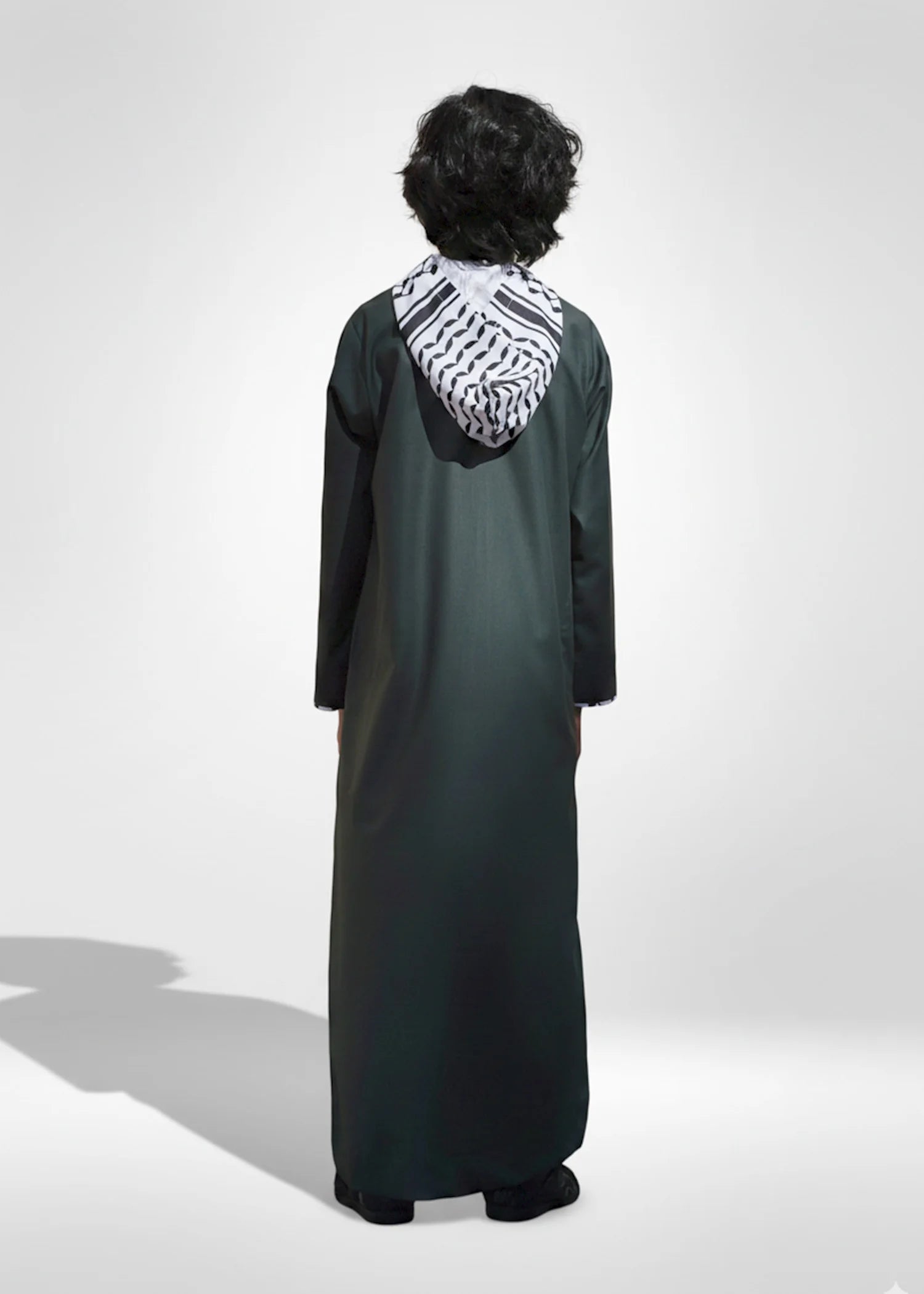 Green Palestine Hoodie Kids Thobe