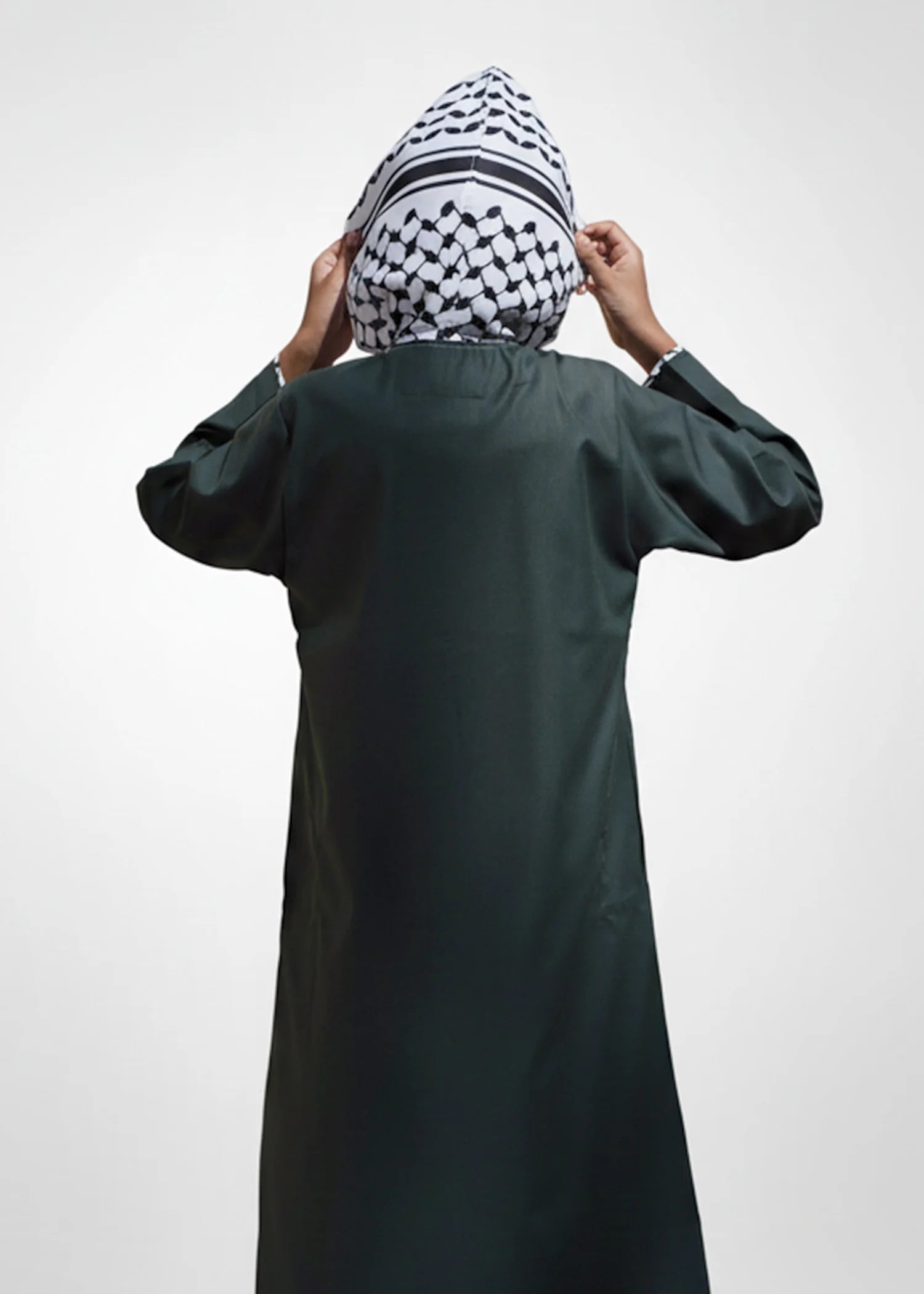 Green Palestine Hoodie Kids Thobe