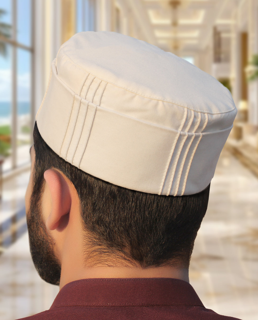 The Muneer Topi | Structured Pleated Cap - Premium Islamic Headwear
