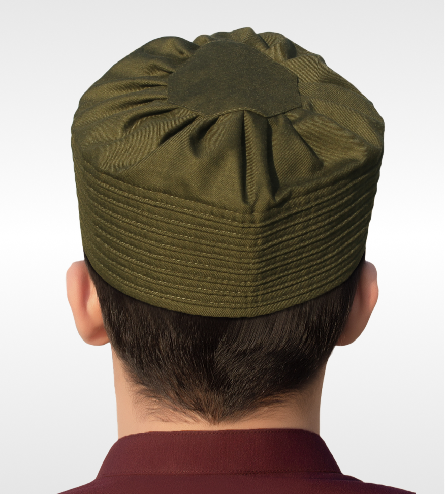 Smoky Ash Best Pleated Topi, a dependable choice for refined Islamic attire.