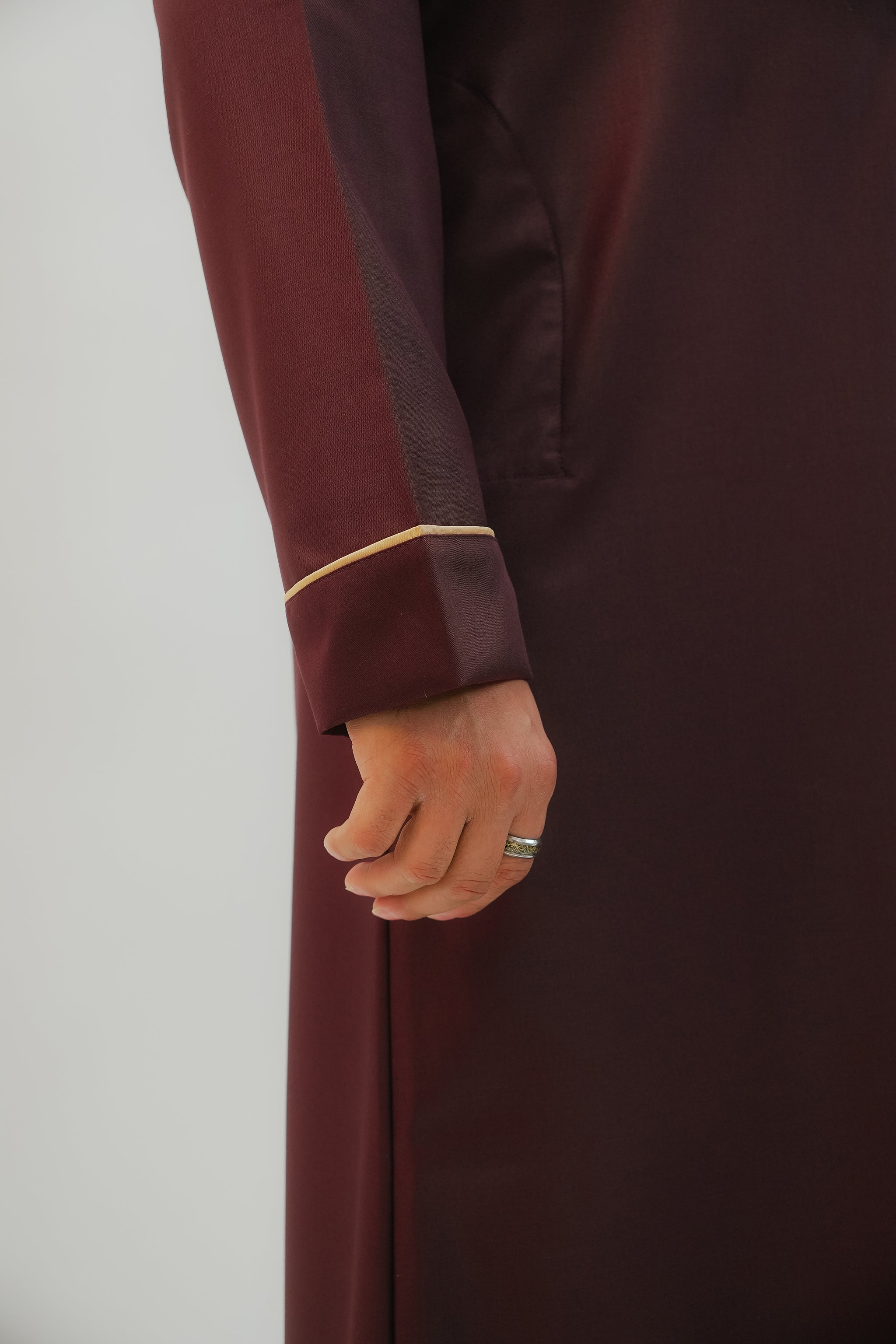 Men's Maroon Executive Thobe – Bronze Embroidery