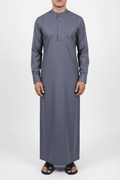 Men's Dark Slate Gray Thobe – Formal Button-Down