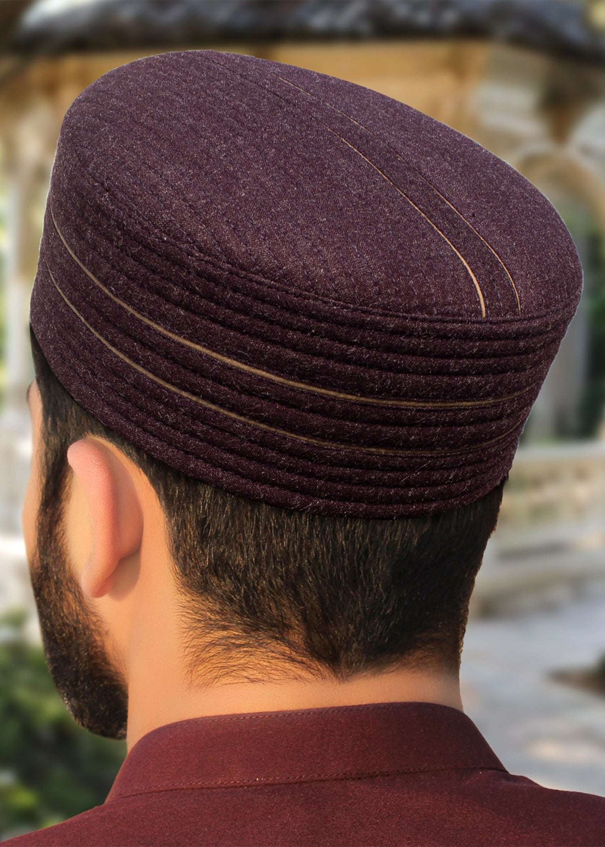 Ember two-tone kufi prayer cap for men, shown in every available color