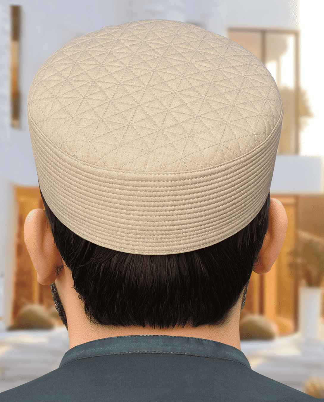 Rocky ridge diamond quilt kufi prayer cap for men, a breathable everyday option