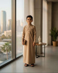 Boys' Sand Beige Thobe – Everyday Kids Jubba