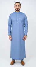 Men's Slate Blue Thobe – Formal Button-Down